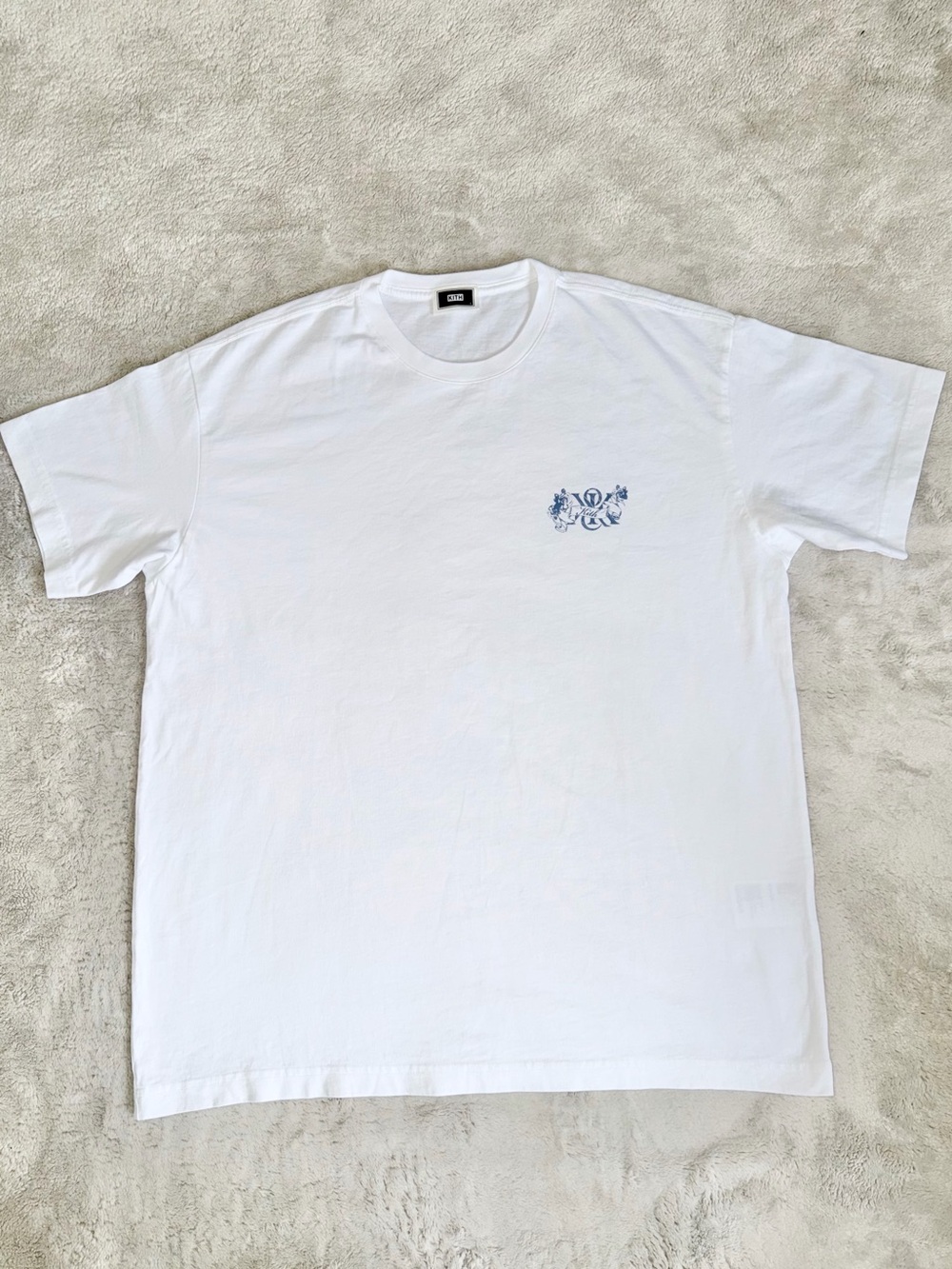 Kith & Kin Ribbon Tee Menās Large In White Relaxed Fit FW2025